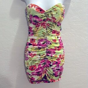 Farrinata Floral Island Strapless Back Dress - S/M